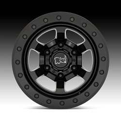 Black Rhino Offshoot Beadlock Matte Black Custom Truck Wheels 3